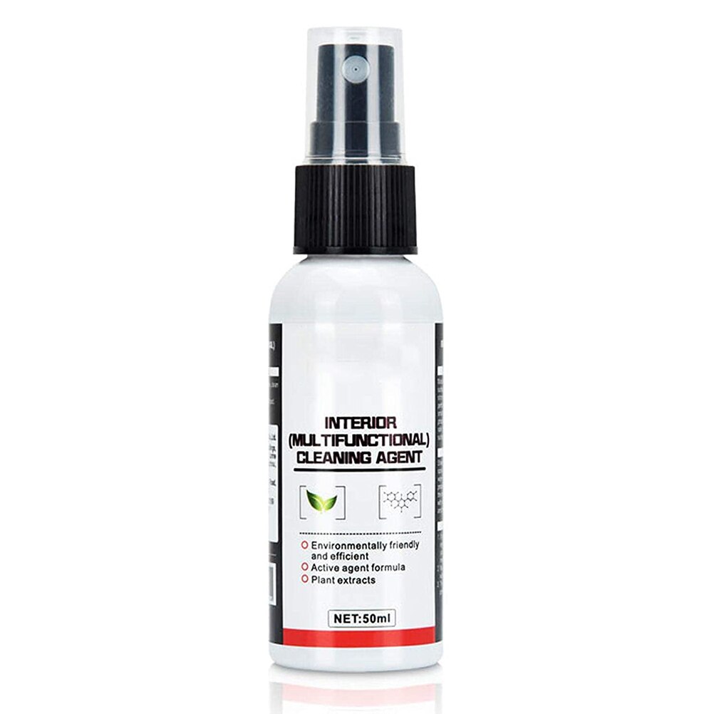 50ml Car Interior Cleaning Foam Dry Cleaner Panel Dashboard Home Sofa Stains Dust Remover Seat Leather Care Auto Detailing: Default Title