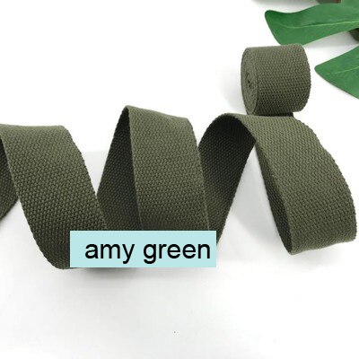 50mm( 2") Canvas Webbing 5meters Length Heavy Canvas Webbing Strap Belting Bag Strap Tape For DIY Bag Luggage Colorful: amy green