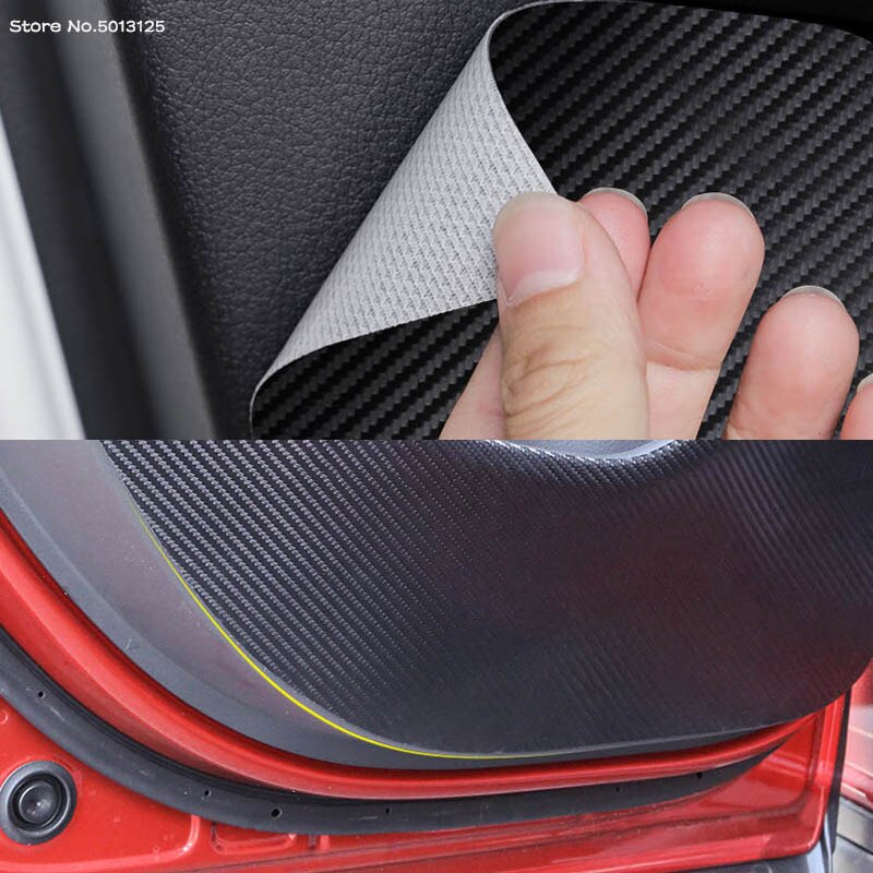Bil karbonfiber lær dørbeskytter pad dør planke anti spark pad anti skitten pute matte deksel for mazda  cx30 cx-30