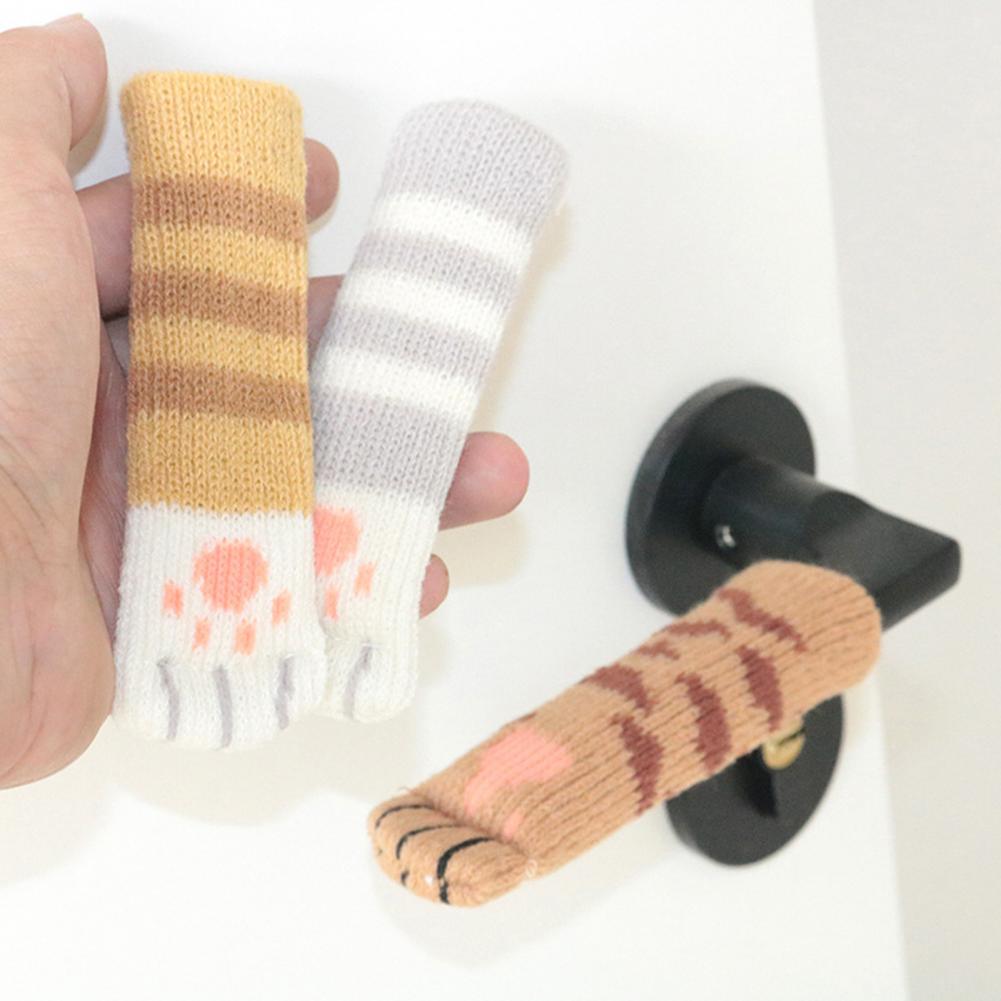 4Pcs Door Handle Sleeve High Elasticity Door Handle Protector Home Not Easy to Fall Off Reusable Thickening Door Handle Cover