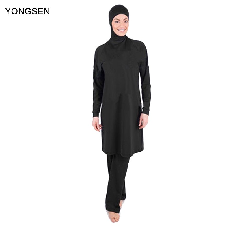 Yongsen full dekning beskjeden muslimsk badedrakt islamsk badedrakt for kvinner arab beach wear hijab badedrakter badedrakt burkinis