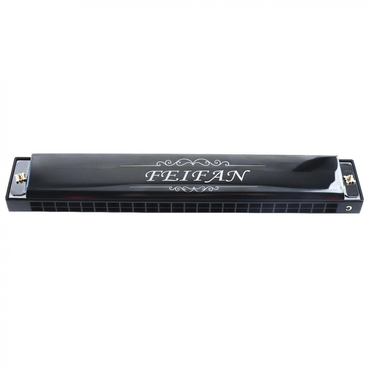 FEIFAN-ARPA de titanio para principiantes, instrumento Musical con 24 agujeros, color negro mate, arpa 8K, tono trémolo
