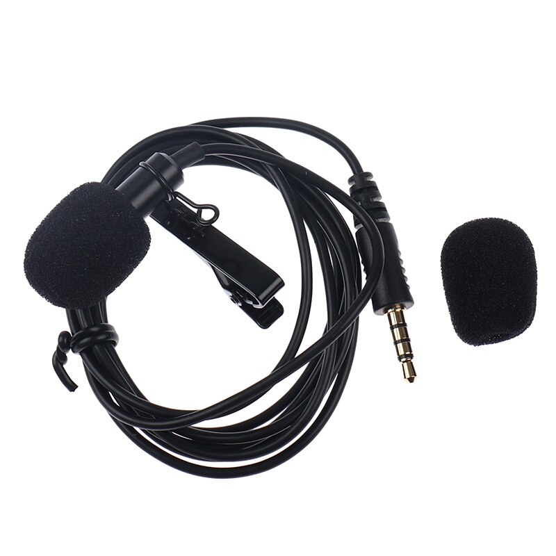Mini Portable Clip-on Lapel Lavalier Condenser Mic Wired Microphone for Phone Chatting Video Meeting Song Recording