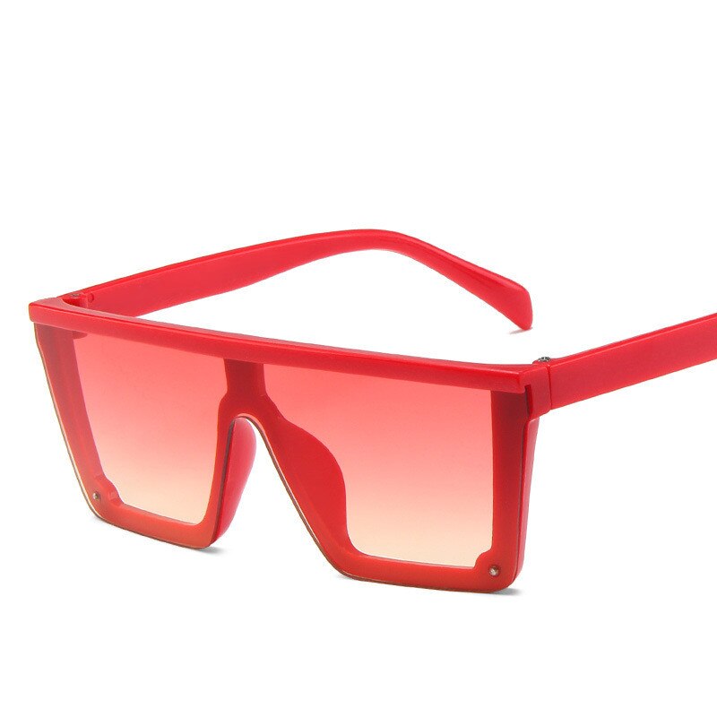 Børn plastik børn firkantede solbriller lyserøde piger drenge baby solbriller  uv400 oculos briller: Rød