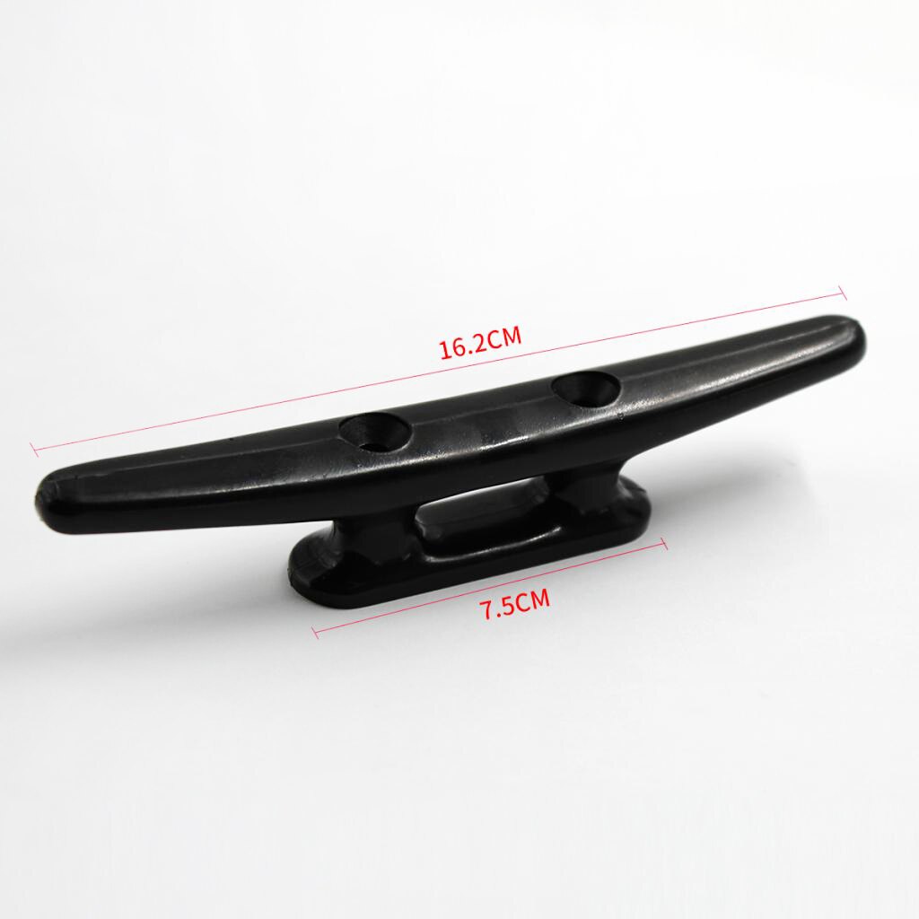 Cornamusas marino para barco, Base abierta de plástico de nailon negro de 7 pulgadas, asequible