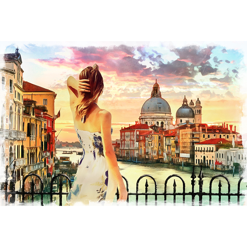 DIY 1000 Pieces Jigsaw Puzzle Educational Puzzle Games Toys Assembling Picture Landscape Puzzles For Adults Children Kids: A824 with opp bag