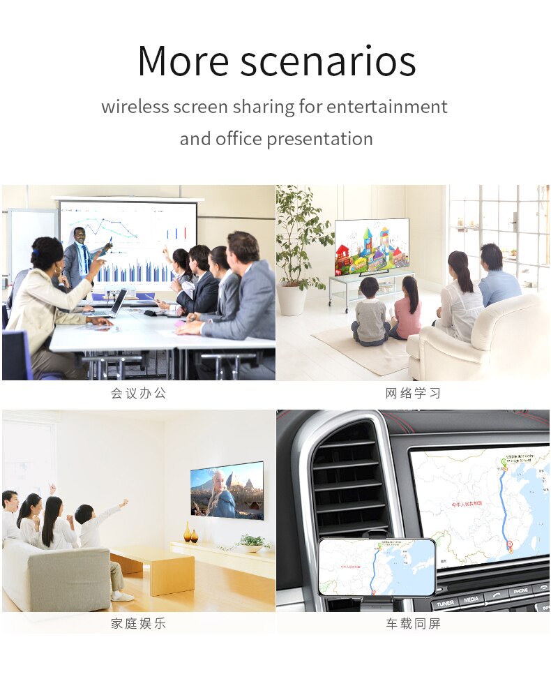 Mirascreen trådløs tv stick miracast airplay modtager 5g 2.4g wifi dongle spejl skærm støbt pusher anycast spejlskærm