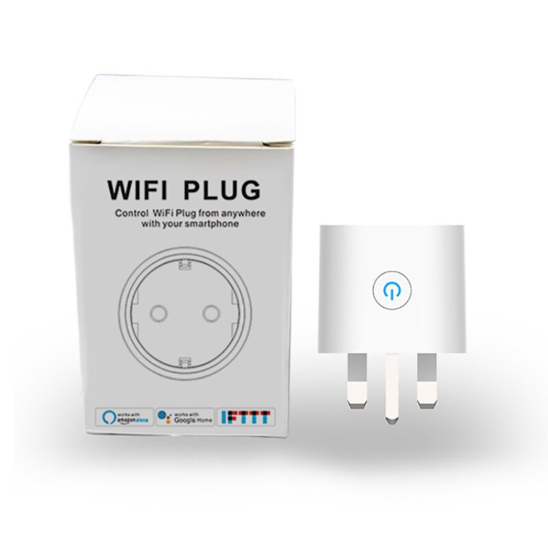 Cell Phone WIFI Smart Plug Wireless Voice Control Remote Socket Smart Timer Plug UK Home Fire Retardant PC Smart Power Socket: 1pcs