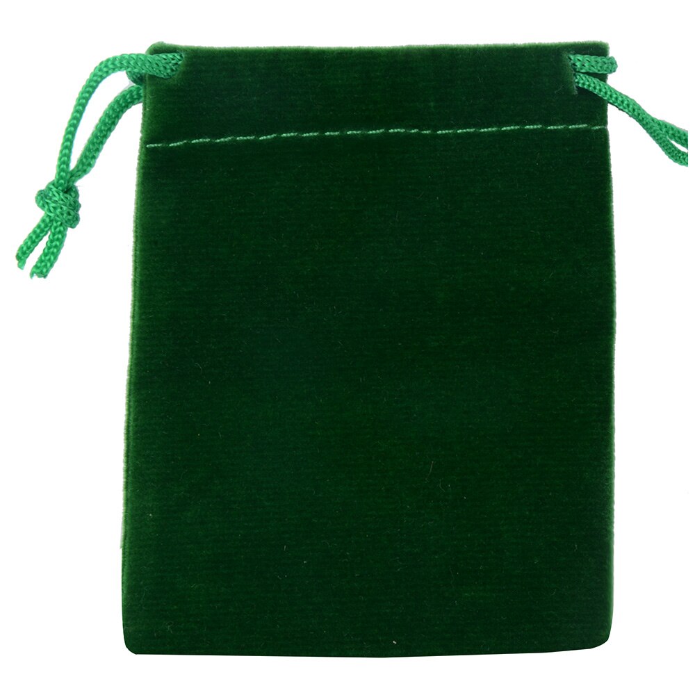 25 st/lot 7 x 9cm smyckesförpackningar sammetspåsar displayförpackning förvaring bröllopsgodispåsar med dragsko: Grön