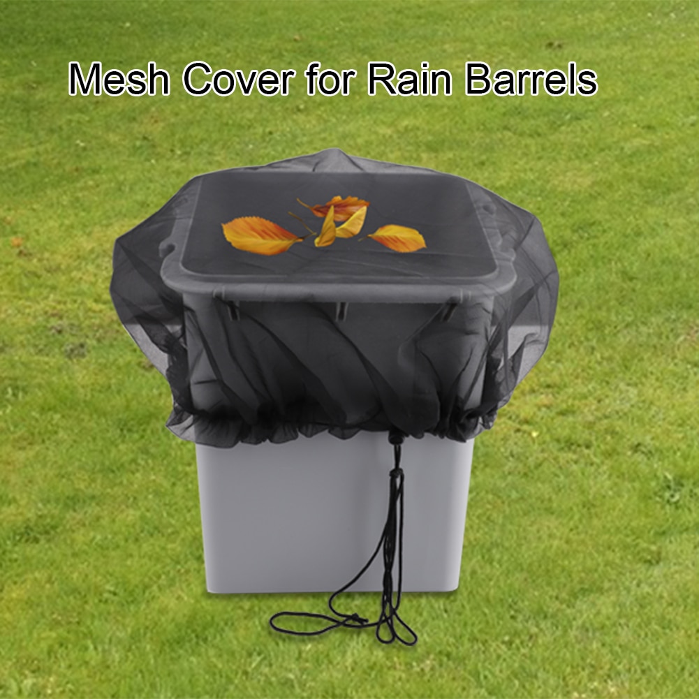 Mesh Cover Garden Rain Barrels Mesh Cover Netting for Outdoor Water Collection Buckets Tank Rain Protector Harvesting Supplies
