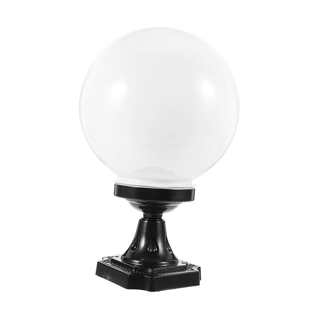 D15cm D20cm D25cm Twist Lock Neck Clear Acrylic Shade Replacement Post Globe Cover with 9.2cm Opening for Outdoor Pathway Lamp