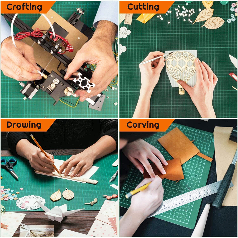 Precision Carving Craft Knife Hobby Knife Kit with 40 Spare Blades Sewing Measuring Gauging for DIY Art Work Cutting Tool