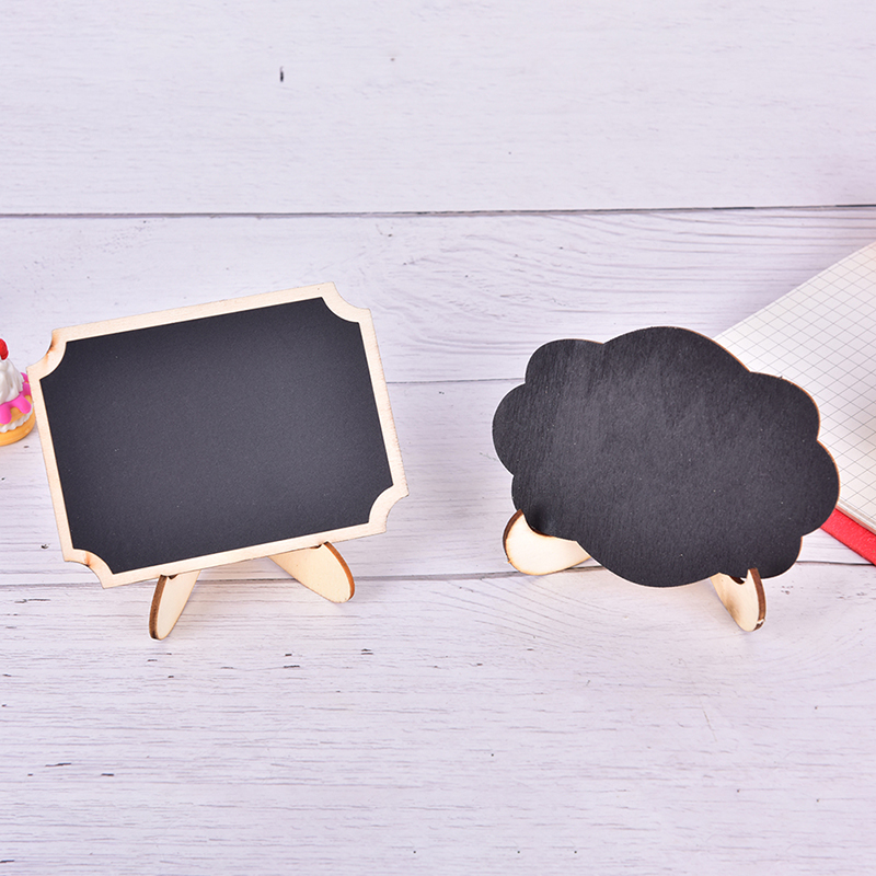 Mini pizarra de madera para mensajes, soporte pequeño para tablón de anuncios, , 6 estilos