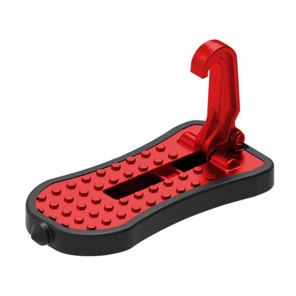 Foldable Car Roof Rack Step Car Door Step Multifunction Universal Latch Hook Auxiliary Foot Pedal Emergency Window Breaker: A Red