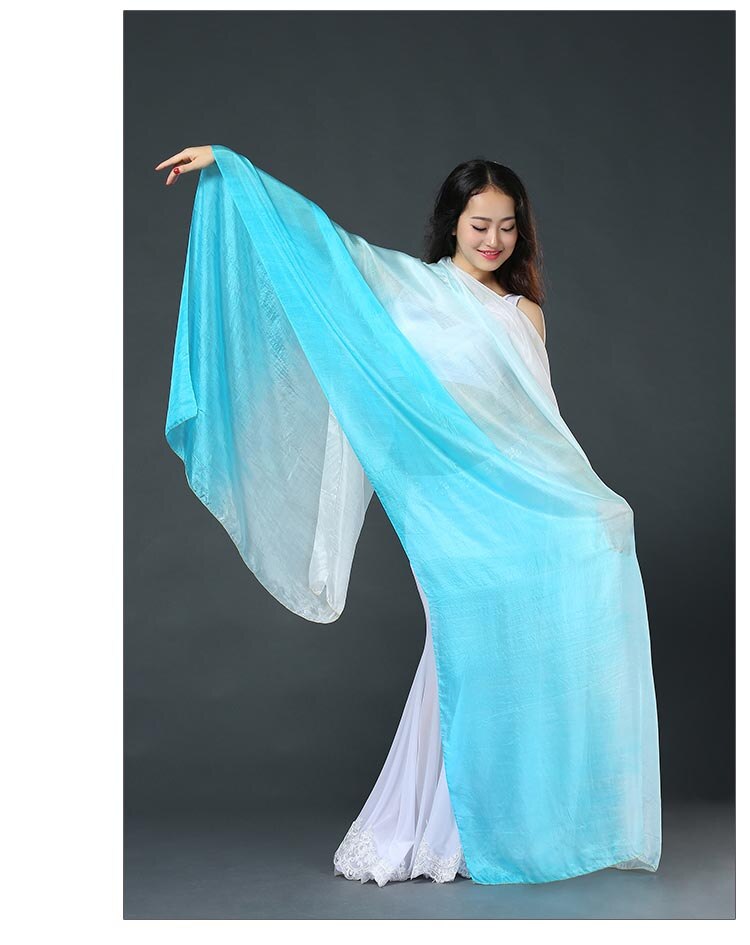 SJ005-velo de danza del vientre para mujer, de seda de tamaño de 260x114cm, velos de baile profesionales para mujer, accesorios para actuación en escenario, SJ005: SJ005A