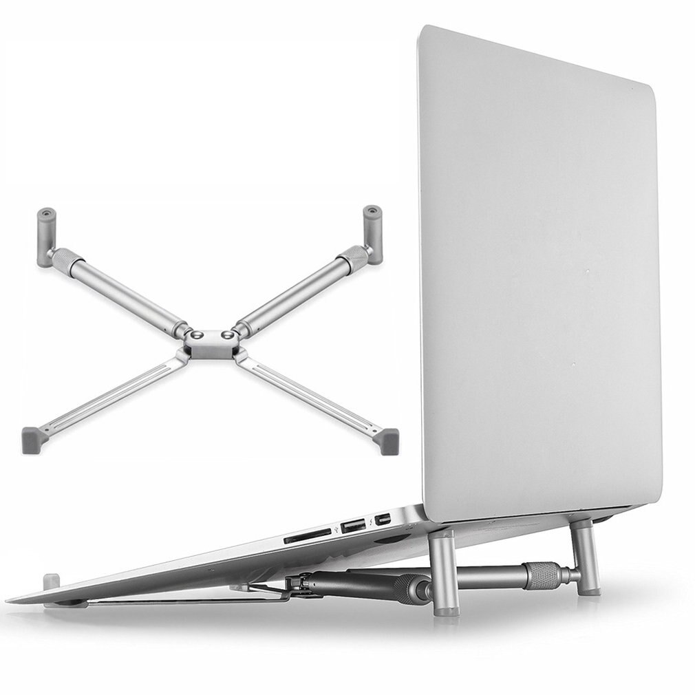 X Shape Foldable Aluminum Laptop Stand Adjustable Tablets Mobile Phone Book Holder Foldable Portable Notebook Bracket