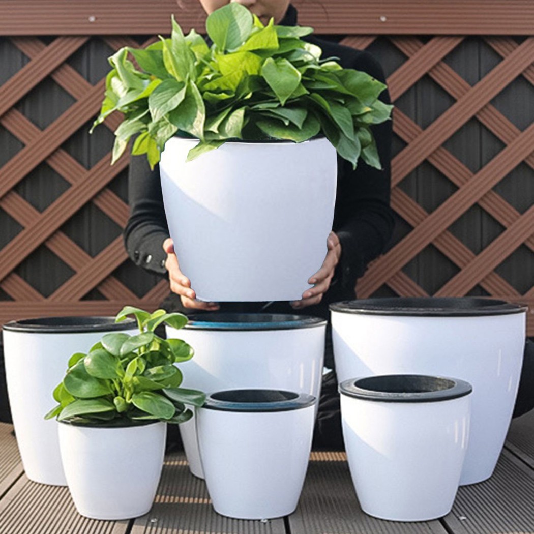 1 Pc Luie Bloempot Automatische Waterabsorberende Bloempot Plastic Zelf Watering Pot Planten Kwekerij Potten Bloempot Plant Care Potten