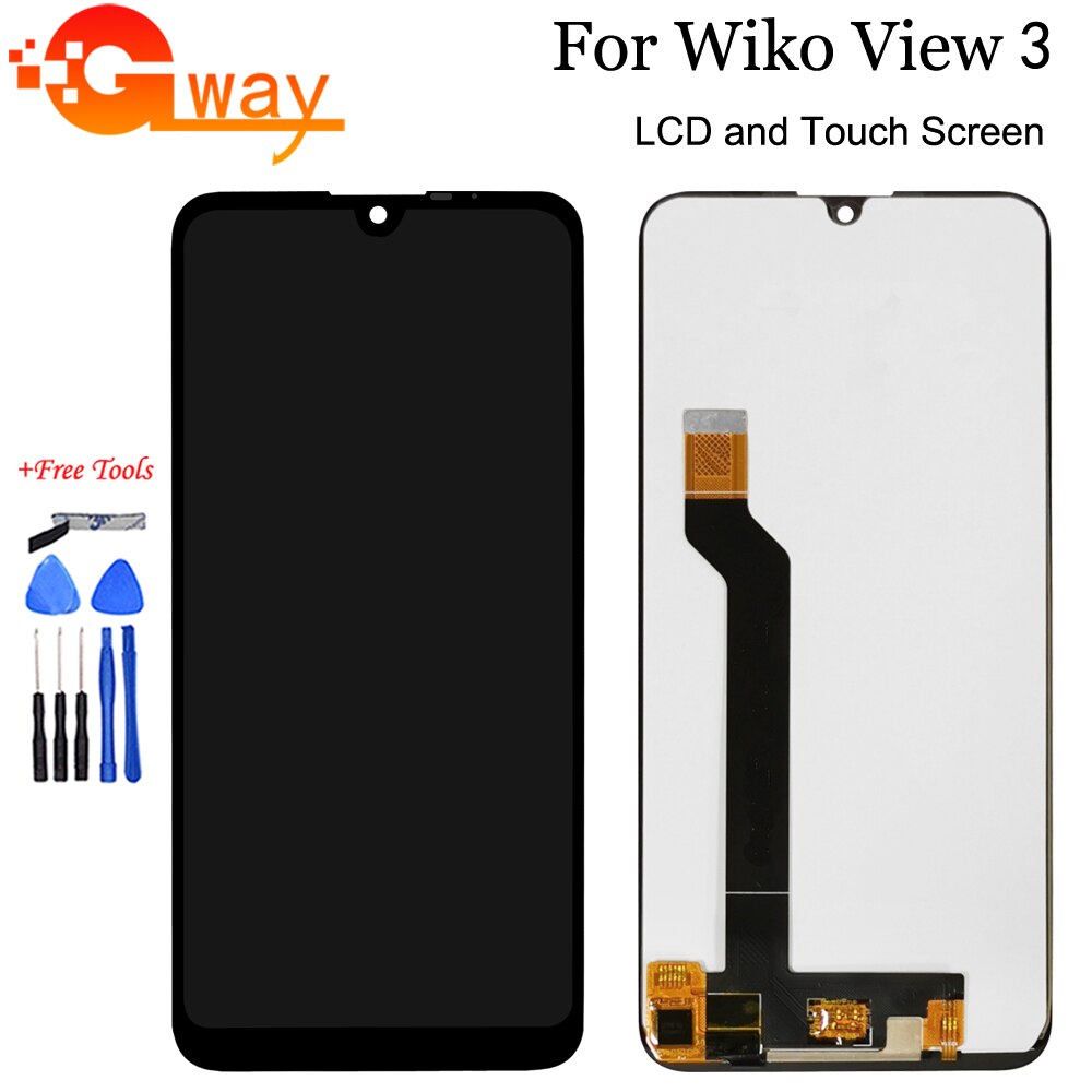 For Wiko View 3 / View 3 Lite LCD Display Touch Screen Digitizer Assembly For Wiko View 3 Pro LCD Phone Accessories+Free Tools: Black View 3