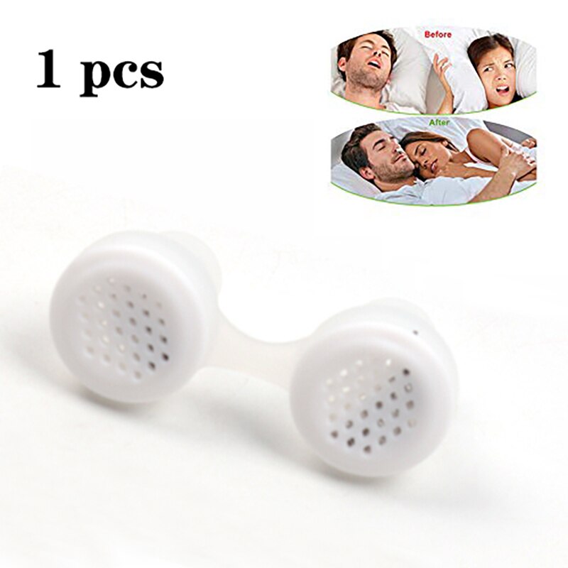 Dispositivo de Clip Nasal antirronquidos, tapón de ronquidos , orificios nasales, dilatadores nasales para un mejor sueño: 1pcs white