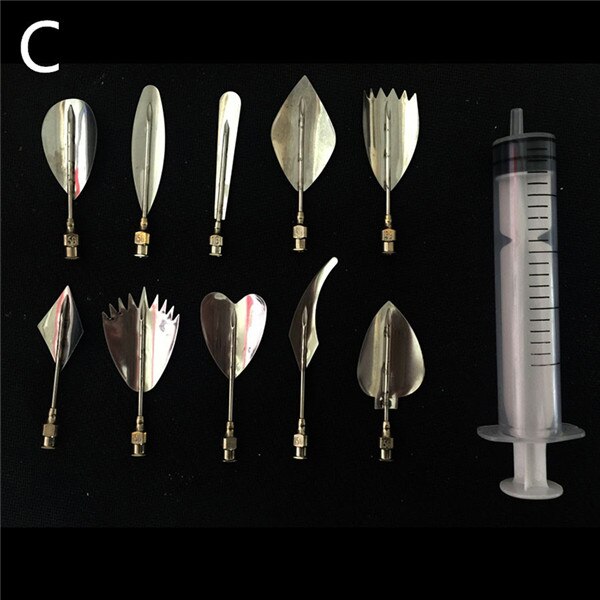 Forskellig stil gelatinekunstværktøjer gracilaria gelé 3d gelékageværktøjer 10 stk. med nåle til bagesæt  #233157: C