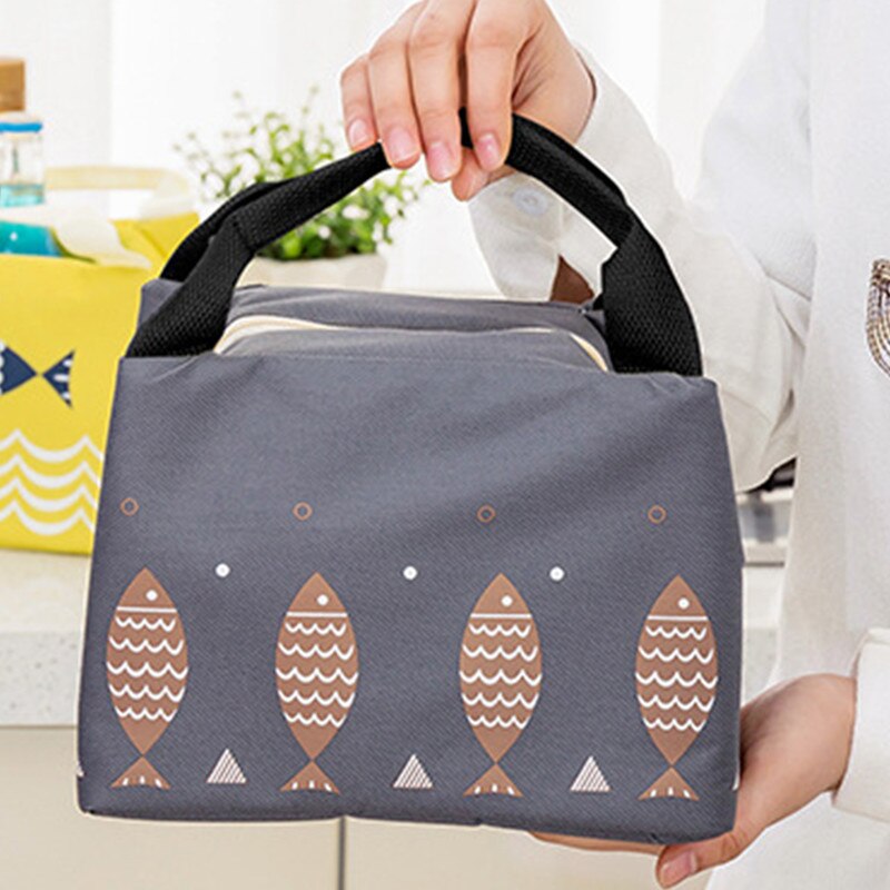 Lunch Bag Portable Insulated Thermal Food Picnic Lunch Bags for Women kids Men Cooler Tote Bag Case: Deep Gray