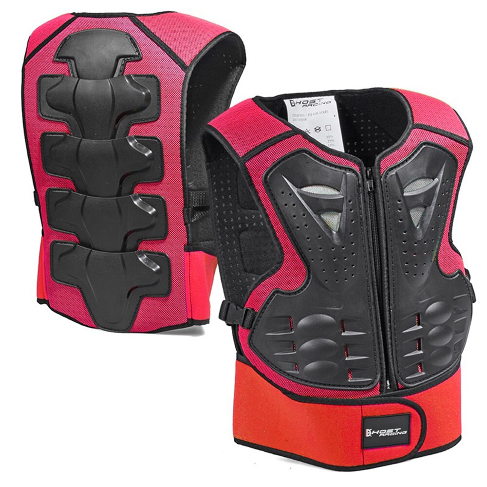GHOST RACING-Chaleco de armadura para motocicleta para niños, Protección trasera, Protector de pecho y espalda para Motocross, chaleco para carreras, equipo de protección