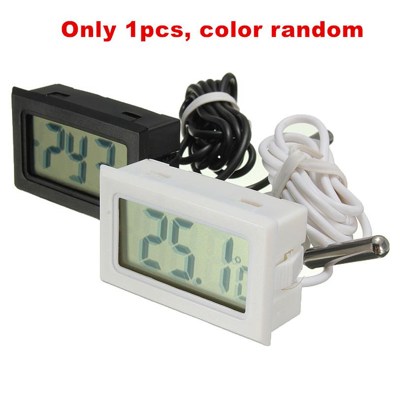 1pcs White/Black Digital Probe Embedded Thermometer Home Kitchen Fridge Freezer Aquarium Tank Incubator Temperature Sensor: Default Title