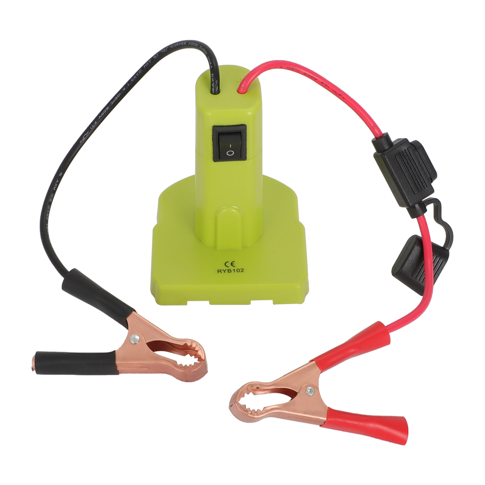 Til ryobi 18v jumpstarter, perfekt til start af biler, lastbiler, traktorer, batterijumperadapter med tænd/sluk-knap