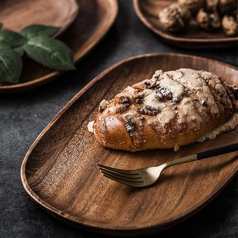 Helved kjærlighetssorg tre uregelmessig oval massivtre panne tallerken frukt retter tallerken te brett dessert middag tallerken servise