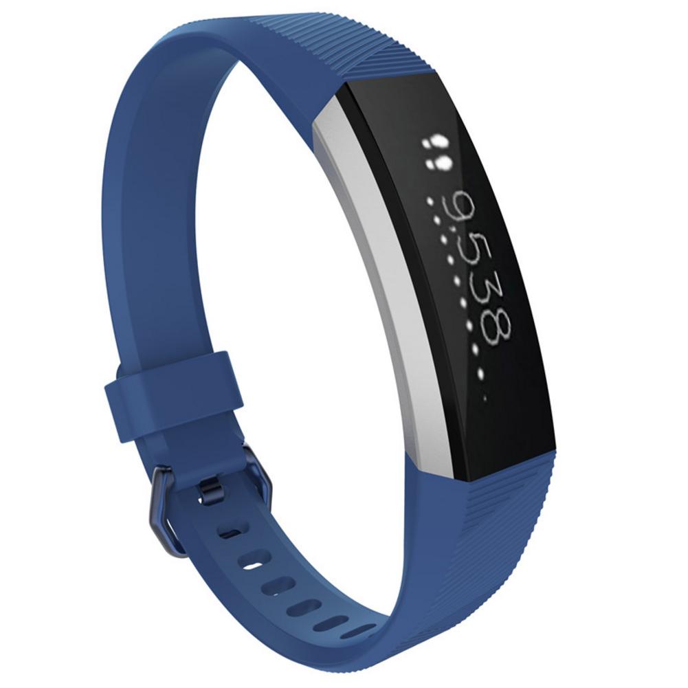 Silicone Watch Band For Fitbit Alta HR Watch Replacement Wristband Strap Classic Watchband Accessories: Dark Blue