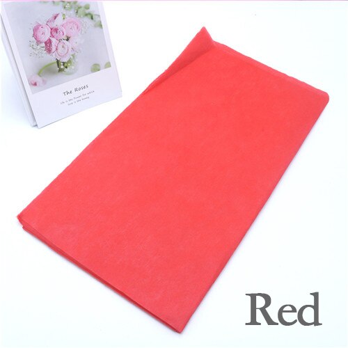 40 teile/los Einfarbig Seidenpapier Verpackung Faser Textur Blumen- wickelt DIY Blume Verpackung Weihnachten Gewebe Verpackung Papier: rot