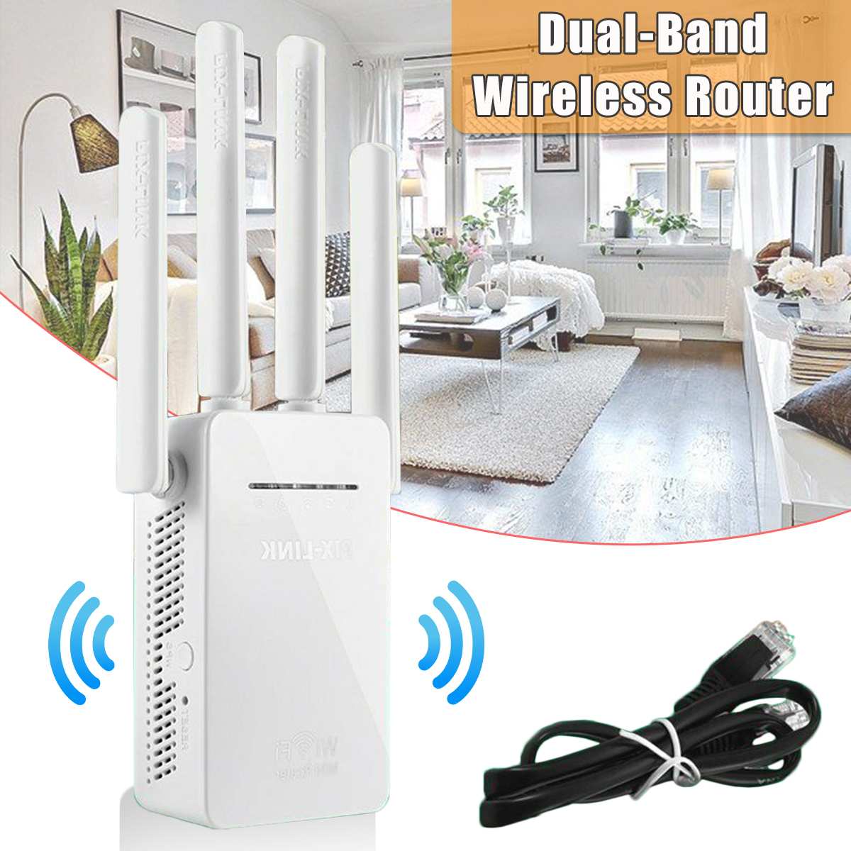Répéteur sans fil de amplificateur de Signal de répéteur de WiFi de double bande du prolongateur 300Mbps de gamme de Wifi pour le réseau du routeur 2G/3G/4G/LTE