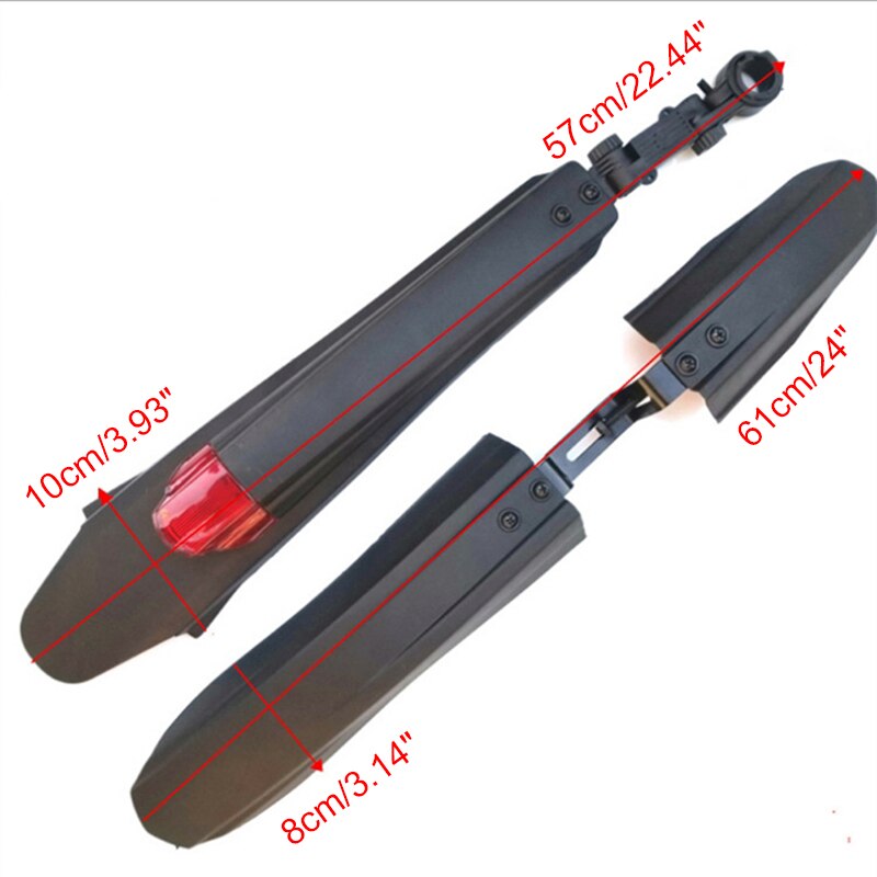 Durable Fender Bike Bicycle Fender With Reflector Light MTB Front Rear Mudguards Bike Wings Cycling Mountain Bicycle Accessories