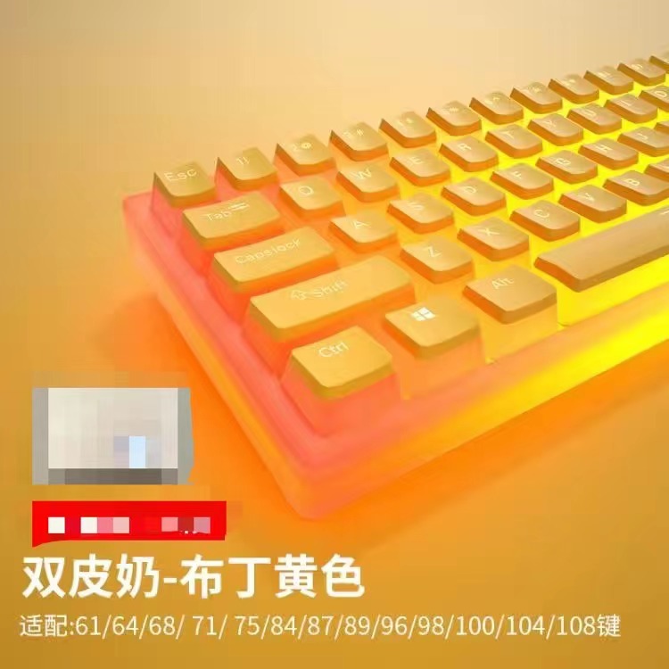 Cyrillic/Russian Pudding Keycaps Layout Keycap for Mechanical Keyboards Keycap Double Shot PBT Full 117 Keys Set Keycaps ISO Key: Cream Color