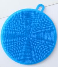 Esponja de silicona antibacteriana para platos, cepillo de limpieza para frutas y verduras, soporte para ollas, 1 unidad, 0794: Azul