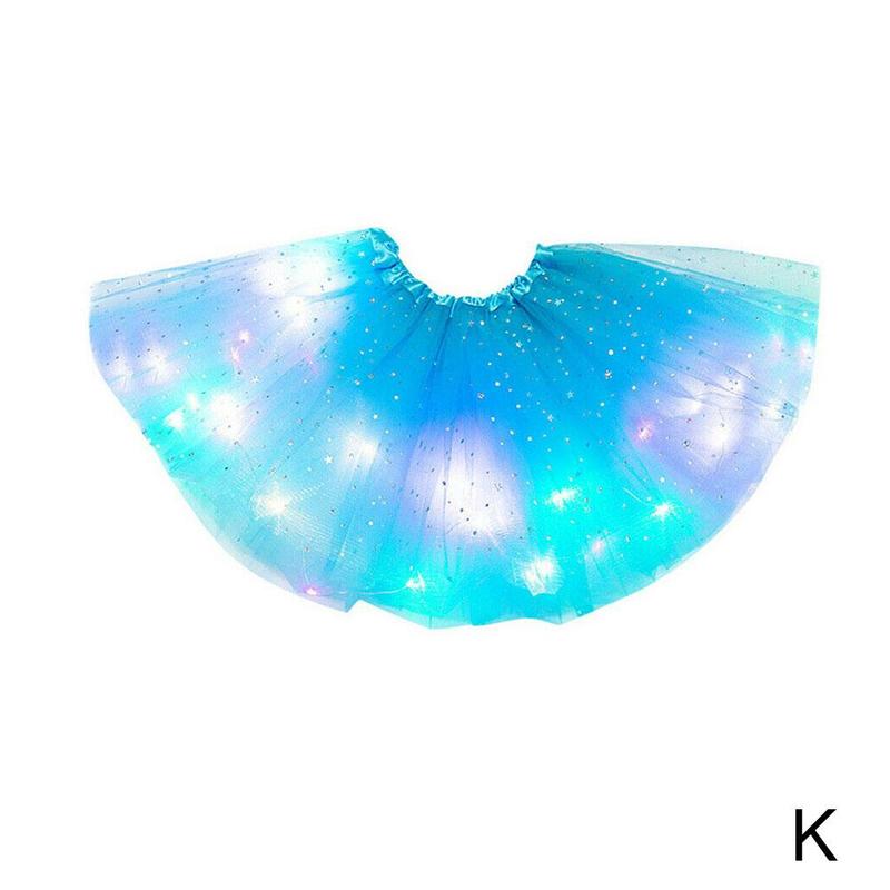 Kerst kinder lichtgevende tutu rok met rok licht buste led tutu rok lichtgevende mesh  h6 a 6: K