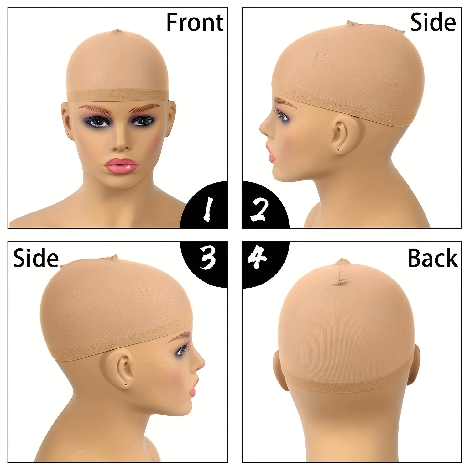 2 pz/10 pz HD Protezione Della Parrucca Antiscivolo Elastico Calza di Nylon Protezione Della Parrucca Per Le Donne Morbide E Traspirante Estremità Chiudi Invisibile Protezione Della Parrucca Nuda