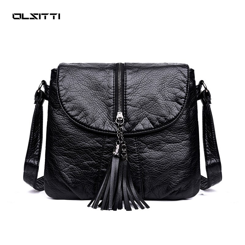 Effen Kleur Zachte Pu Lederen Crossbody Tassen Voor Vrouwen Messenger Tassen Mode Vrouwen Schoudertas