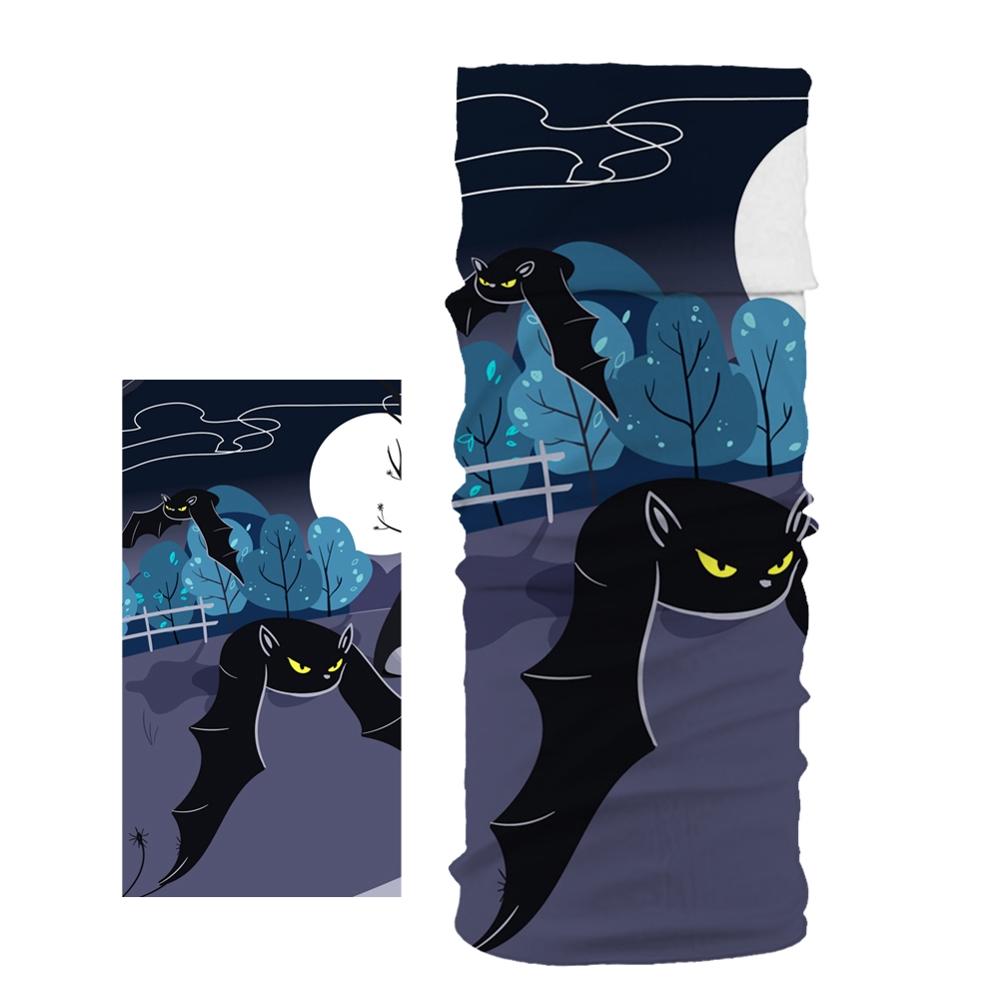 Bat Pumpkin Halloween Pattern Head/Face/Mask Neck Bandana Scarf Dual-use Magic Tube HeadScarf Cycling Sport Headwear Turban: F  6