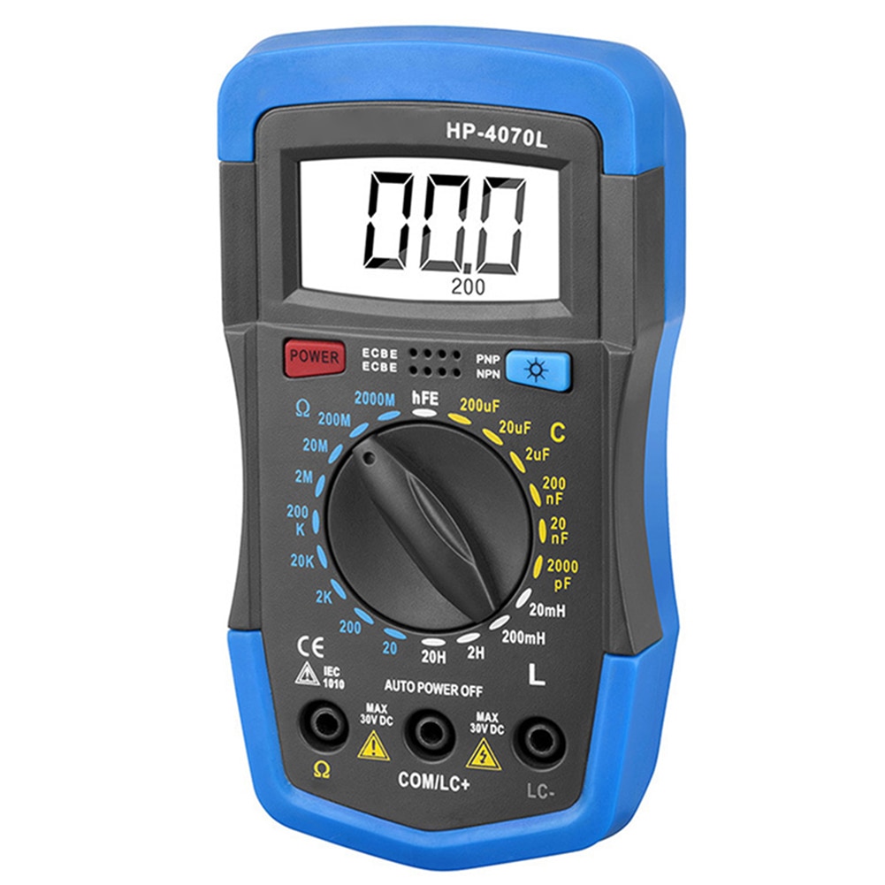 Rlc medidor de indutância capacitância resistência multímetro ohm indutor tester isolamento digital mete lb88