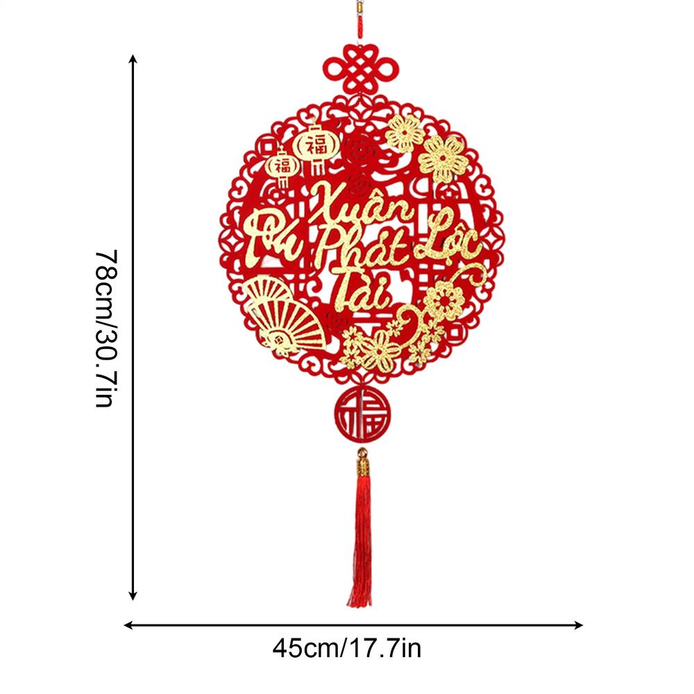 Vietnamese Year Decorations Red Year Home Decoration Spring Festival Decorations Unique Decorative Ornaments Lucky: CRIMSON