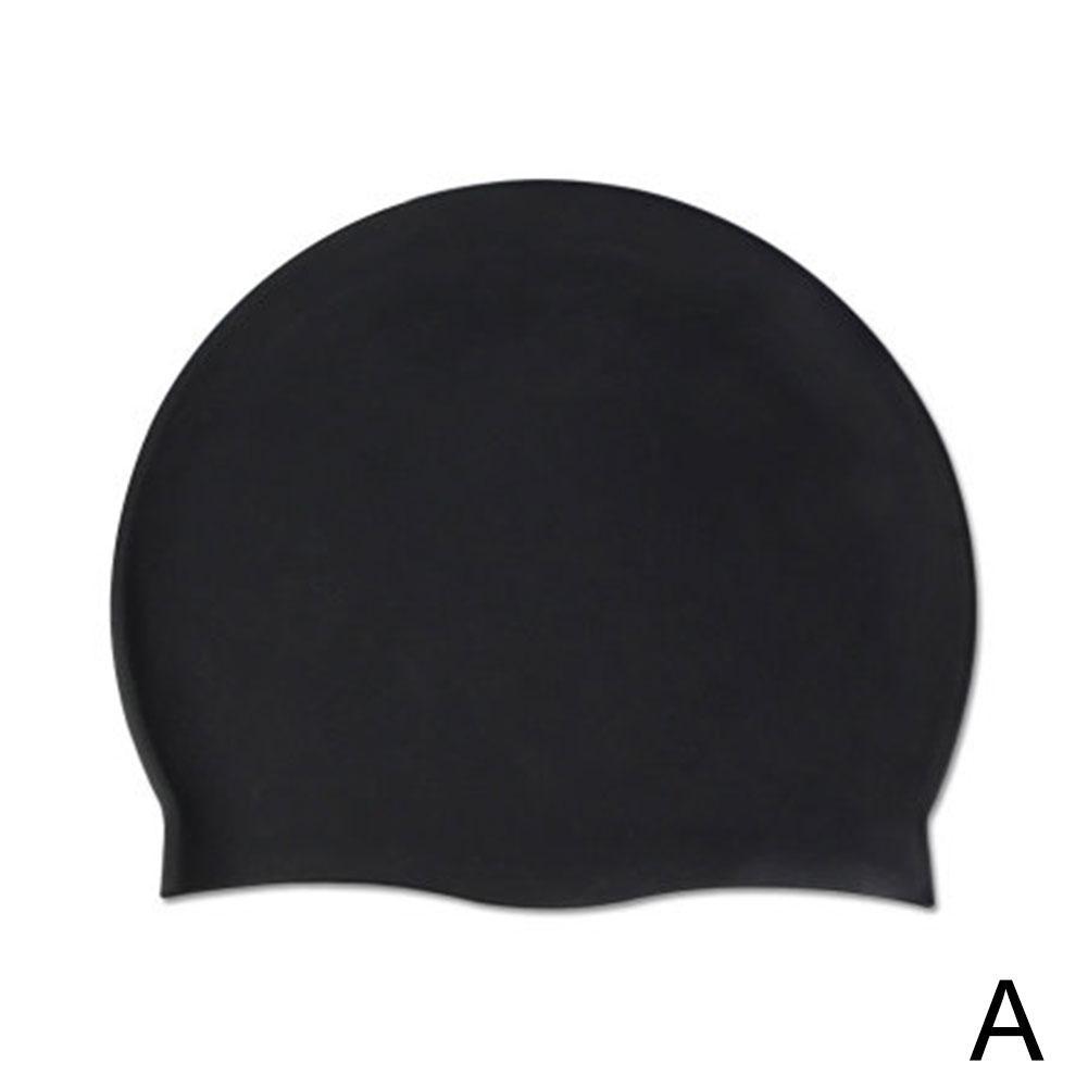 1pcs Silicone Swimming Cap Practical Waterproof Swim Hat Hair Swim Female Swiming Caps Accessories Long Ear Tool T0h2: A