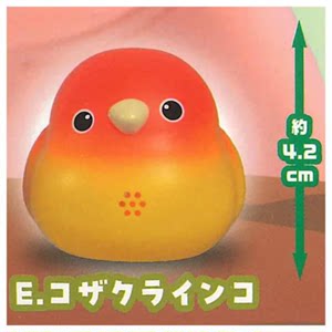 Japan Toysspirits Gashapon Capsule Toy Bird Chirp Sounding Decoration Cute White Text Bird: GRAY