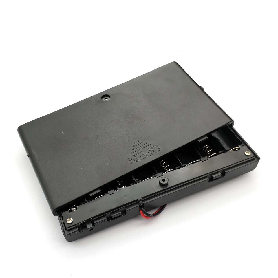Black 1 AA Battery Holder Box Case With Switch 1 AA 2A Battery Holder Box Case With Switch