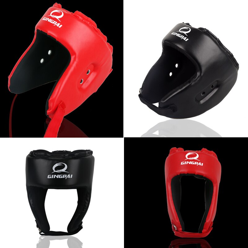 Sanda karaté Muay Thai Boxeo Taekwondo casque de boxe casque d'entraînement pour enfants adultes hommes femmes noir rouge