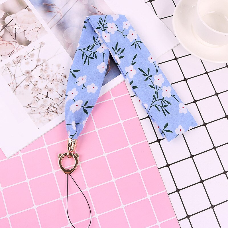 Mobile silk Lanyard neck strap for key card phone string kawaii wrist strap hand key cord necklace phone holder rope: 15