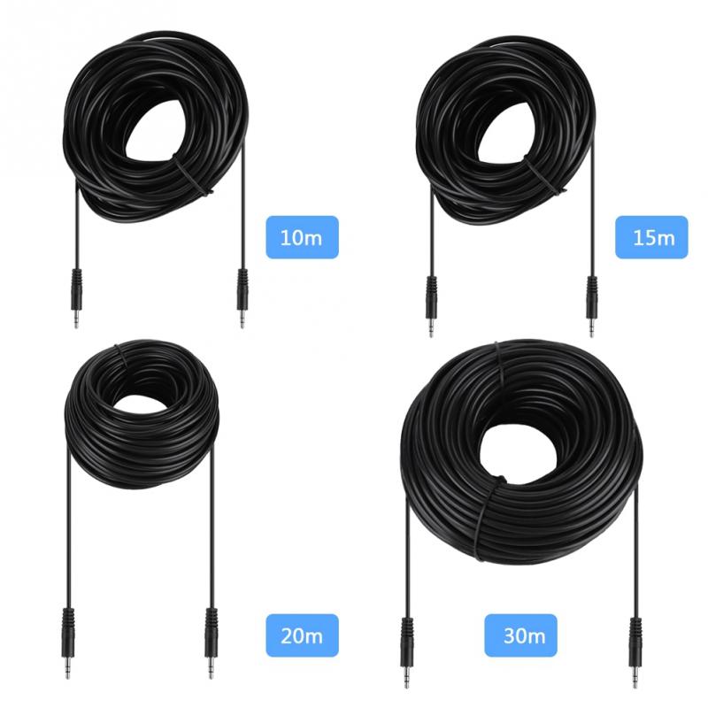 3.5mm Copper Male to Male Shielded Audio Cable for Speakers Headset With AUX-Input Jack 10m 15m 20m 30m Optional