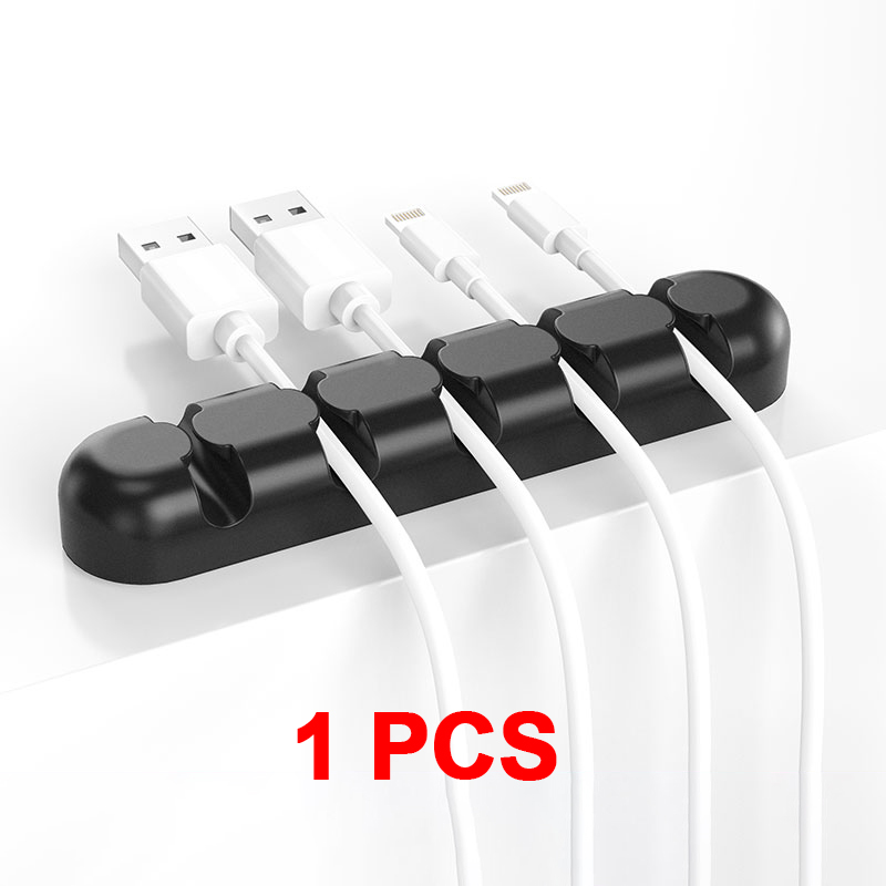 ORICO Cable Organizer Colorful Stand Protector Cord Storage Silicone Cable Organizer Desktop Organizer Cable Management Tape: Pink