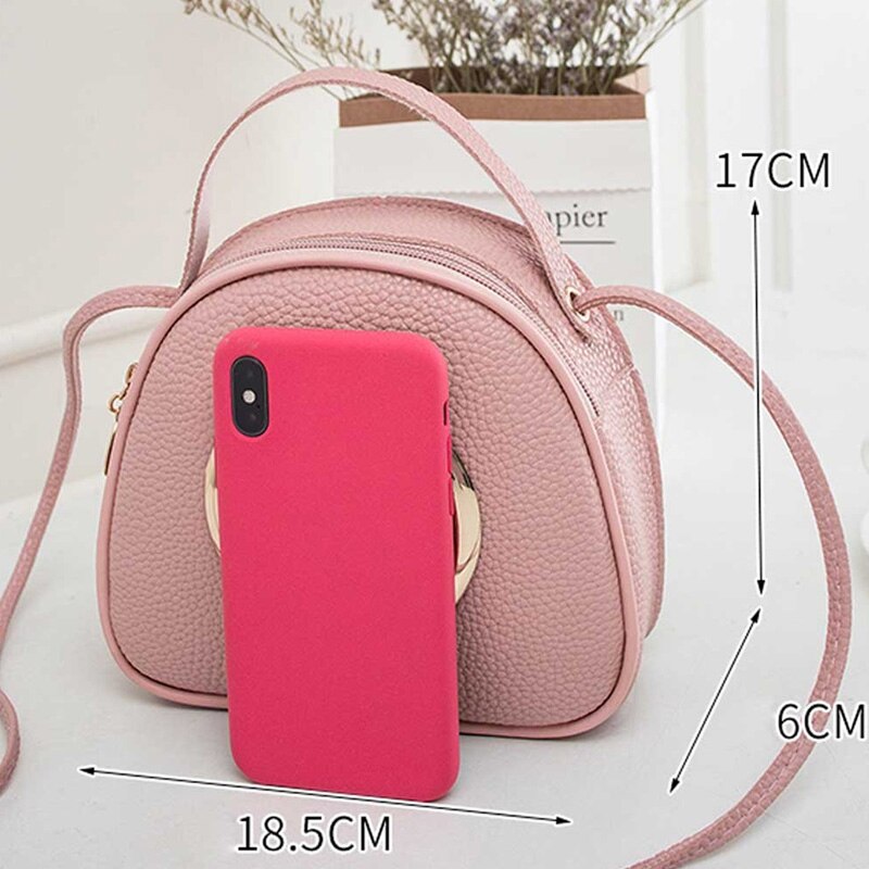 Moda de couro pequena menina bolsa multi-função moda senhora mensageiro saco 2019 rosa