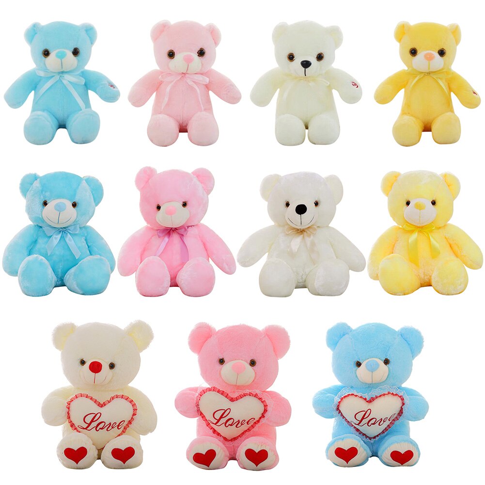 Ours lumineux en peluche pour enfants, jouets lumineux de fête, Flash lumineux LED pour Festival noël avec lumière LED